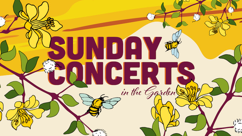 Sunday Concerts in the Garden sign