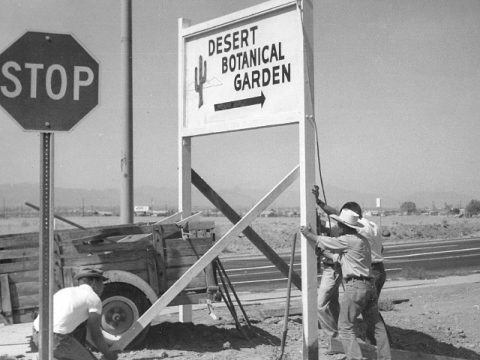 primer señalamiento en Desert Botanical Garden