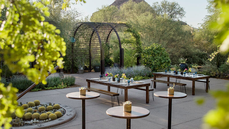 El lugar de la boda Steele Herb Garden en Desert Botanical Gardens