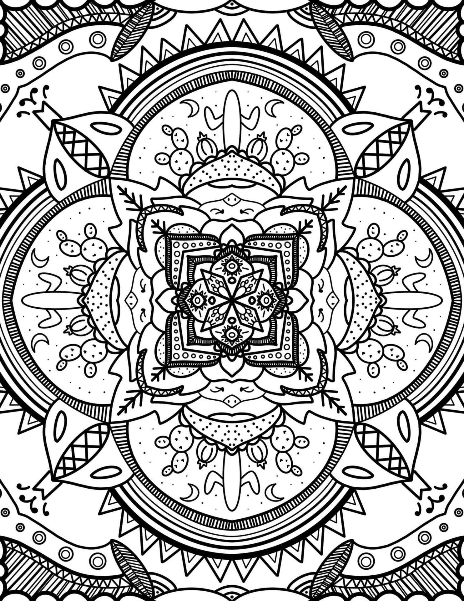 Dibujo de DBG Desert Mandala para colorear