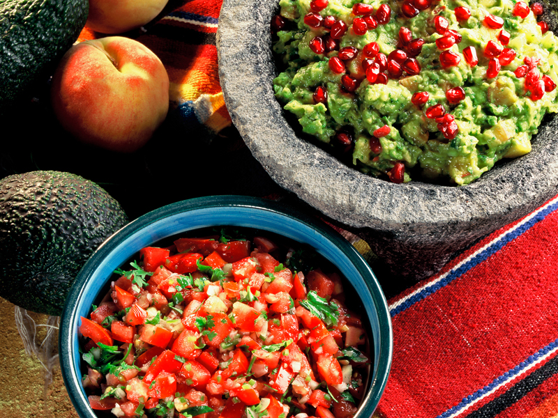Gertrude's guacamole with pomegranate