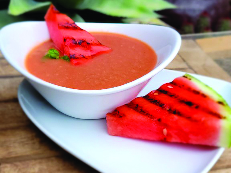 Grilled Watermelon Soup