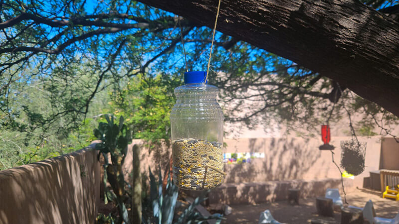 Bird Feeder from Reused Materials